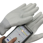 ถุงมือ ESD เคลือบ PU ป้องกันไฟฟ้าสถิตย์โพลีเอสเตอร์สำหรับอุตสาหกรรมอิเล็กทรอนิกส์