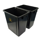 กล่องเครื่องมือคลีนรูมพลาสติกสีดำป้องกันไฟฟ้าสถิตย์ถังขยะ / ถังขยะ ESD