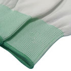 สีขาวโพลีเอสเตอร์ PU ปลายนิ้วเคลือบความปลอดภัยถุงมือทำงานป้องกันการลื่น