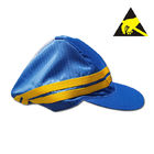 ESD Anti Static Hat สีน้ำเงิน 98% โพลีเอสเตอร์ 2% คาร์บอนไฟเบอร์สำหรับคลีนรูม
