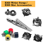 Steel ESD Anti Static Wrist Strap Rubber Mat Buckle 2 ชิ้น/เซ็ต