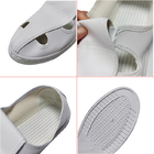 รองเท้าเซฟตี้ ESD แบบล้างทำความสะอาดได้สีขาวพร้อม PVC Anti Slip Sole