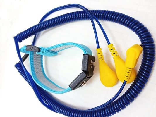 ESD Dual Wire Electrostatic Discharge Band สาย PU ปรับได้ 4mm Snap