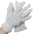 ถุงมือทำงานโพลีเอสเตอร์ล้างทำความสะอาดได้สีขาวผ้าสำลีฟรี