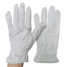 ถุงมือทำงานโพลีเอสเตอร์ล้างทำความสะอาดได้สีขาวผ้าสำลีฟรี
