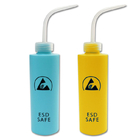 สีเหลืองพิมพ์ HDPE พลาสติก ESD ป้องกันไฟฟ้าสถิตย์ขวดจ่ายที่ปลอดภัยใช้ในอุตสาหกรรม