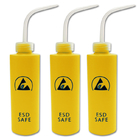 สีเหลืองพิมพ์ HDPE พลาสติก ESD ป้องกันไฟฟ้าสถิตย์ขวดจ่ายที่ปลอดภัยใช้ในอุตสาหกรรม