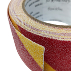 สีแดงสีเหลืองคู่ 50MMx5M PVC Stair Anti-Skid Tape Frosted Safety Non Slip
