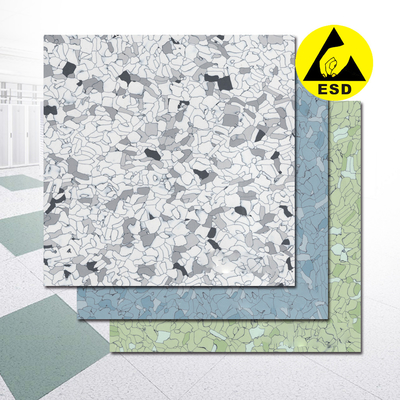 คลีนรูมปูกระเบื้องพื้นพีวีซีไวนิลป้องกันไฟฟ้าสถิตย์ ESD 600*600มม.*2มม