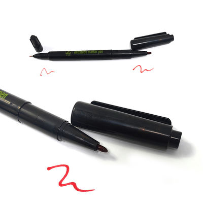 ปากกามาร์กเกอร์ปลายคู่ป้องกันไฟฟ้าสถิตย์ 0.5 มม. - 1.5 มม. สำหรับสำนักงานคลีนรูมแล็บ EPA