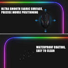 800 * 300 * 4 มม. สีสัน LED RGB แผ่นรองเมาส์กันน้ำไร้สายชาร์จแผ่นรองเมาส์สำหรับเล่นเกม
