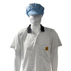 เสื้อยืด ESD สีขาว 7 มม สาย 99% โพลิเอสเตอร์ + 1% สายไหมต่อเนื่อง สีเสื้อยืด POLO Anti Static