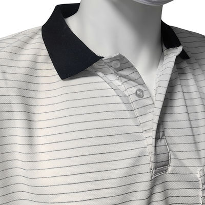 7MM สาย ESD เสื้อยืด โพลีเอสเตอร์ สายไหม สายไหม สายไหม สายไหม โปโล