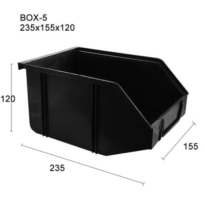 235*155*120mm PP พลาสติกหลายแบบ ทนทาน ฟรี Lint ESD กล่องการจัดส่ง Antistatic