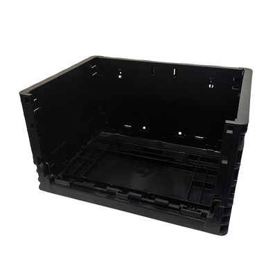 400*300*220MM กล่องพับกันสแตตติกสีดํากล่องพลาสติกหมุนเวียนกล่องพับกล่องพลาสติก