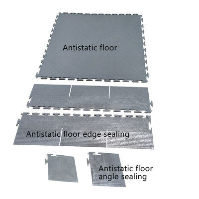 ESD PVC Floor Tile Interlocking ESD Floor Mat แอนติสตาติก โต๊ะพื้นสําหรับอุตสาหกรรม