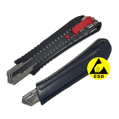 18 มม ขนาดใหญ่ ESD Anti-Static Knife / ห้องสะอาดสํานักงาน Anti-Static Box เครื่องตัดสแตนเลส / ESD Knife