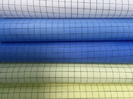 Clean Room ผ้า ESD ทอผ้าโพลีเอสเตอร์ 5mm Grid สีขาวสีน้ำเงินสีเหลือง