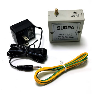 เครื่องตรวจจับเข็มขัดข้อมือแบบ Antistatic 518-1 เครื่องตรวจสอบเข็มขัดข้อมือแบบ Electrostatic Ring Alarm Esd