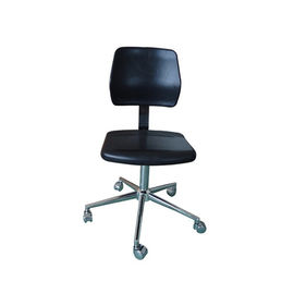 เก้าอี้เซฟตี้ ESD แบบกระจายไฟฟ้าสถิต PU Work Stool Foot Ring และที่วางแขนสีดำ