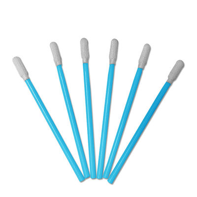 PS743 การทําความสะอาดช่องว่าง สับห้องสะอาด Stick PP Handle Polyester Tip สับห้องสะอาดอุตสาหกรรม