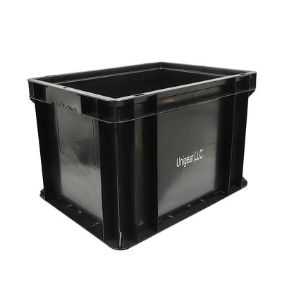 Esd Anti Static Turnover Box กล่องยนต์สีดําขนาดใหญ่ สิ้นส่วนรถยนต์