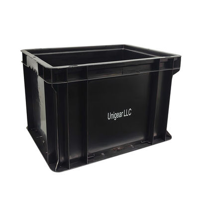 Esd Anti Static Turnover Box กล่องยนต์สีดําขนาดใหญ่ สิ้นส่วนรถยนต์