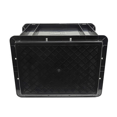 Esd Anti Static Turnover Box กล่องยนต์สีดําขนาดใหญ่ สิ้นส่วนรถยนต์
