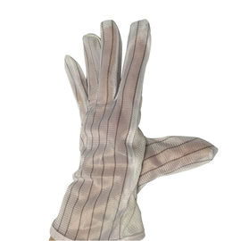 M / L ถุงมือป้องกันไฟฟ้าสถิตย์กันลื่นปาล์มพร้อมมือลายโพลีเอสเตอร์ 10 มม. Back