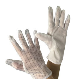 M / L ถุงมือป้องกันไฟฟ้าสถิตย์กันลื่นปาล์มพร้อมมือลายโพลีเอสเตอร์ 10 มม. Back