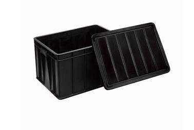 PP Conductive ESD Shipping Trays ซีรีย์ EU ที่นำกลับมาใช้ใหม่ได้สำหรับพื้นที่ EPA
