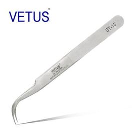 สีโลหะ เครื่องมือที่ไม่ปลอดภัย ESD VETUS แหนบสแตนเลสที่มีความแม่นยำ