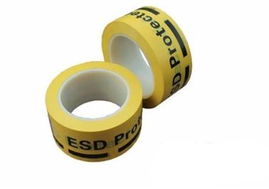 เทปกาวไวนิลสีเหลืองอะครีลิคสำหรับทำเครื่องหมายพื้นที่ป้องกัน ESD