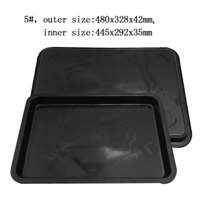 480x328x42mm Anti Static Square Tray สีดํา พลาสติกสี่เหลี่ยม ถัง ESD กล่องยอดขาย อะไหล่อิเล็กทรอนิกส์ กล่องวัสดุ