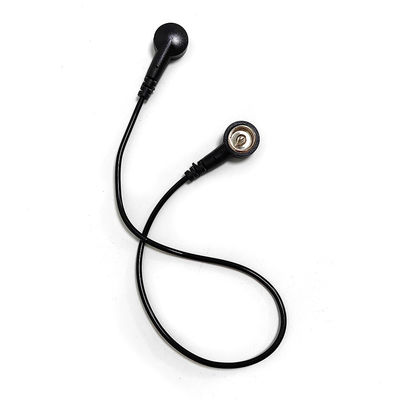 ESD แอนติสตาติก PU แกรนด์ไวร์ สีดํา สายตรง PU 30.5CM สําหรับ ESD Mat ด้วยทั้งสองปลาย 10MM Buckle