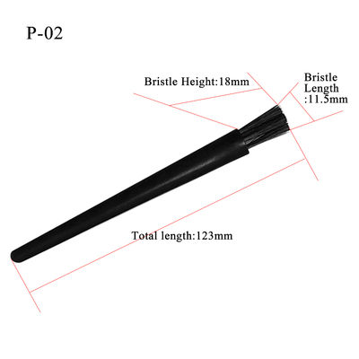 แปรงป้องกันไฟฟ้าสถิต ESD ขนาดเล็ก ไฟเบอร์คาร์บอน สำหรับทำความสะอาดอุตสาหกรรม แปรงป้องกันไฟฟ้าสถิต