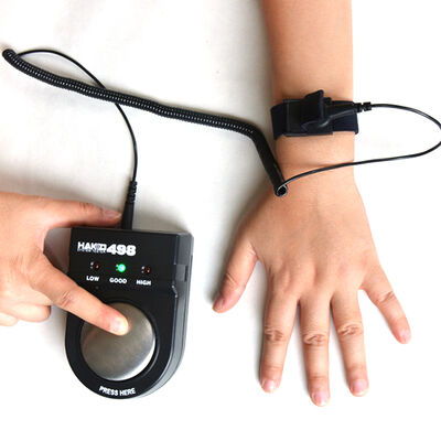 498 เครื่องทดสอบเชือกข้อมือแบบแอนติสแตติก เครื่องทดสอบเชือกข้อมือแบบมือแบบแม่นยําสูง
