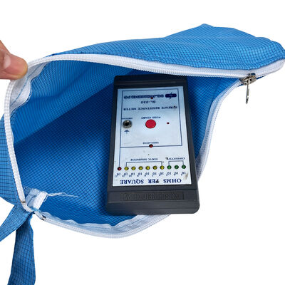 กระเป๋าเก็บเครื่องมือแบบมือถือป้องกันไฟฟ้าสถิตแบบซิป สีน้ำเงิน