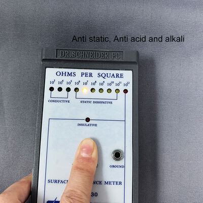 สีเทา แอนติสแตตติก แอนติสแตตติกกรดและแอลคาลี เนื้อผ้าสําหรับเสื้อผ้าห้องสะอาด