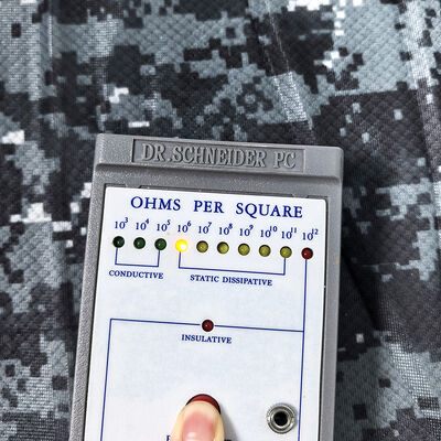 พิมพ์ลุ้นความสามารถสูง ESD เนื้อผ้าผสมเพชร ผ้าผสมเพชร 87% โพเลสเตอร์ + 13% สายใยคาร์บอน