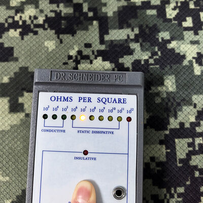 พิมพ์ลุ้นความสามารถสูง ESD เนื้อผ้าผสมเพชร ผ้าผสมเพชร 87% โพเลสเตอร์ + 13% สายใยคาร์บอน