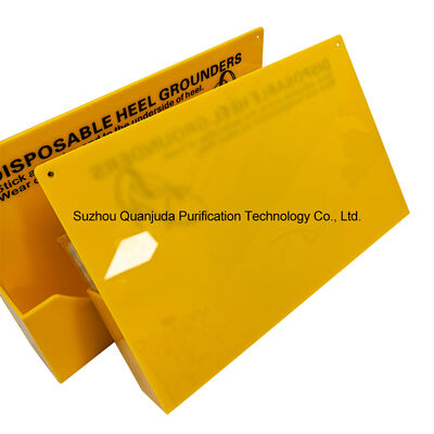Yellow Plastic Disposable Heel Strap Storage Box
