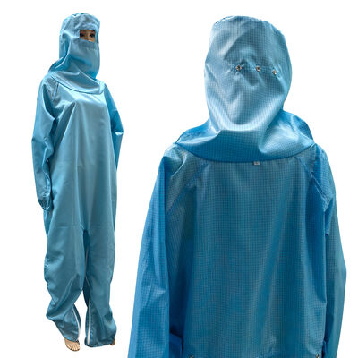 Anti Static 5mm Grid 98% Polyester + 2% Carbon Fiber Full Body Suit With Hood And Mask