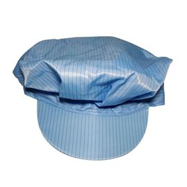 สีขาวสีน้ำเงินสีเหลืองป้องกันไฟฟ้าสถิตย์ Esd Cap ผ้าโพลีเอสเตอร์ไร้ฝุ่นขนาด S / M / L / Xl