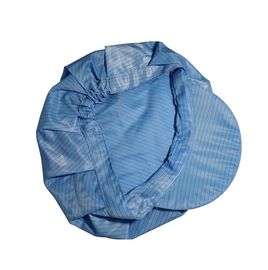 สีขาวสีน้ำเงินสีเหลืองป้องกันไฟฟ้าสถิตย์ Esd Cap ผ้าโพลีเอสเตอร์ไร้ฝุ่นขนาด S / M / L / Xl