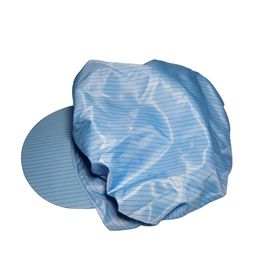 สีขาวสีน้ำเงินสีเหลืองป้องกันไฟฟ้าสถิตย์ Esd Cap ผ้าโพลีเอสเตอร์ไร้ฝุ่นขนาด S / M / L / Xl