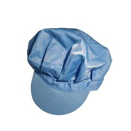 สีขาวสีน้ำเงินสีเหลืองป้องกันไฟฟ้าสถิตย์ Esd Cap ผ้าโพลีเอสเตอร์ไร้ฝุ่นขนาด S / M / L / Xl