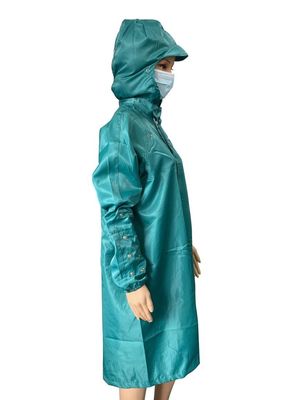 Workshop 5mm Stripe Dust Free ESD Uniform Coat พร้อมฮูด