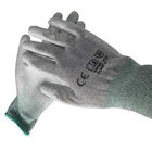 ถุงมือป้องกันไฟฟ้าสถิตย์ ESD Palm Fit เคลือบ PU ปราศจากฝุ่น