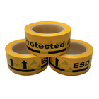 พื้นที่ป้องกัน ESD เทปเตือน PVC ป้องกันไฟฟ้าสถิตย์สีเหลืองอุตสาหกรรม
